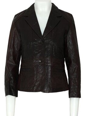 1995–1999, Waist-Suppressed Two-Button Notched-Lapel Leather Blazer